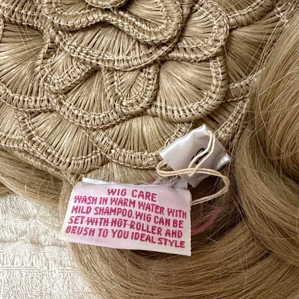 Real Wig Hair extensions Human Hair 2 piece Blond - Picture 6 of 7
